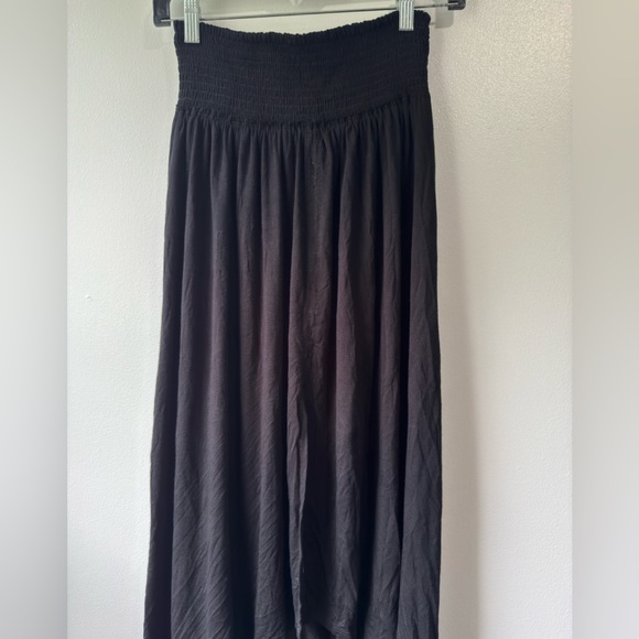 Free People Beach Morning Side Black Maxi High-Low Skirt - Picture 3 of 12